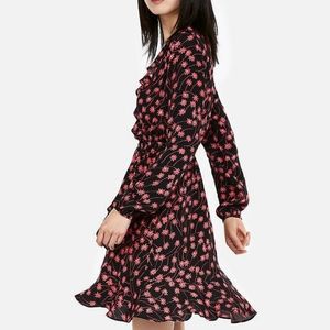 EXPRESS Ruffle Elastic Waist Dress